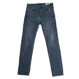 Rag & Bone Standard Issue Fit 2 Slim Jeans Mens 34 Dark Grey Stretch Denim Pants